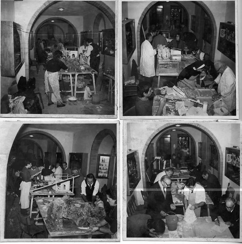 primi corsi di presepismo a Roma - c/o i locali del Museo del Presepio di Roma