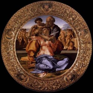 Santa Famiglia - tondo doni - Michelangelo
