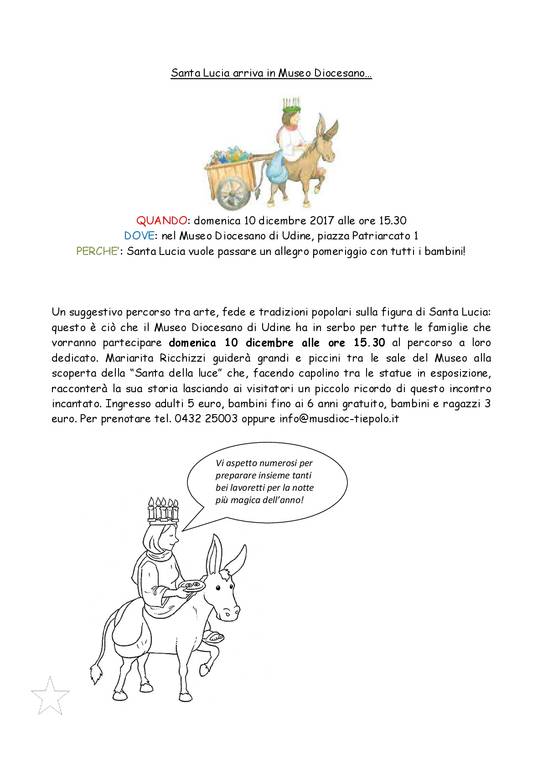 santa lucia udine volantino