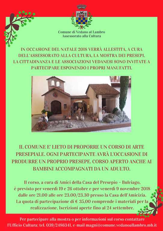 Manifesto-Corso-Presepi-2018-Vedano-al-Lambro