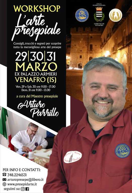 locandina workshop arturo parrillo - corso venafro Isernia