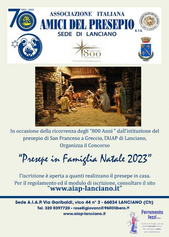 Lanciano Presepe in famiglia 2023