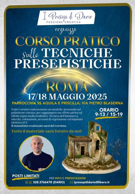 Corso presepi Dario Francone - Roma - maggio 2025