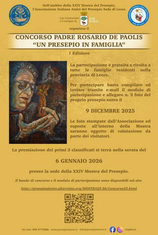 Lecce - Concorso un presepio in famiglia
